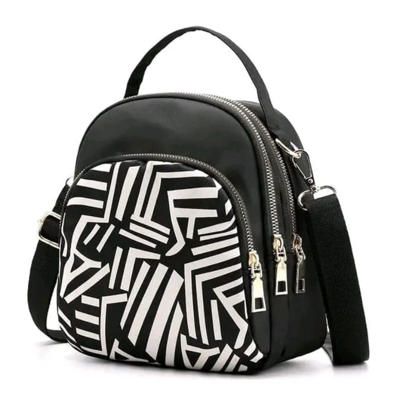 ladies backpack zebra print-1